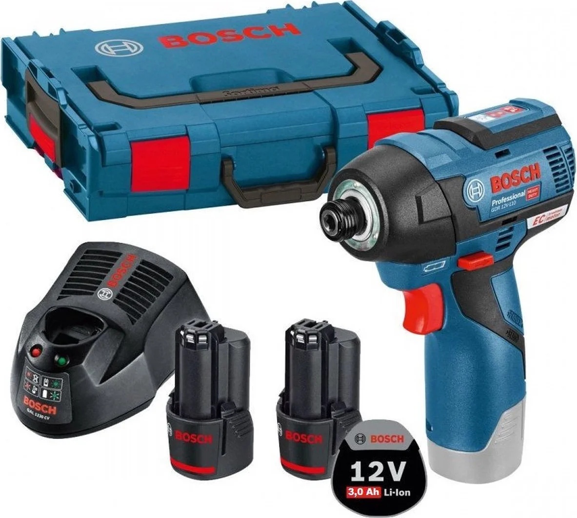 Bosch Professional GDR 12V-110 Accu slagschroevendraaier 110Nm 12V 3.0Ah in L-Boxx - 06019E0005