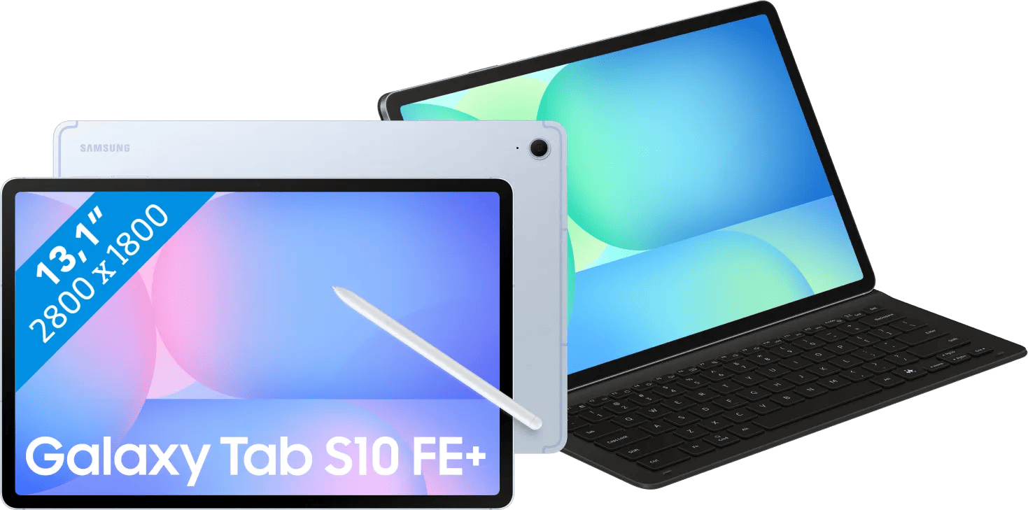 Samsung Galaxy Tab S10 FE Plus 13,1 inch 128GB Wifi Lichtblauw + Toetsenbord Hoes QWERTY