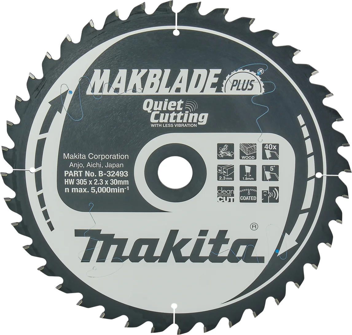 Makita B-32493 Afkortzaagblad Hout | Makblade-Plus | 305 x 30 mm | 40-tands