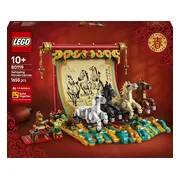 LEGO Display met galopperende paarden 80119