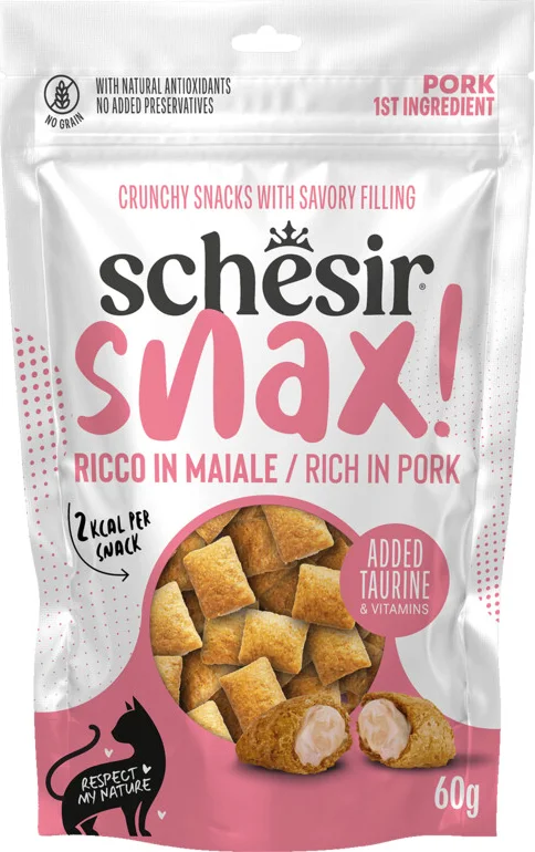 8x Schesir Snax! Kat Varken 60 gr