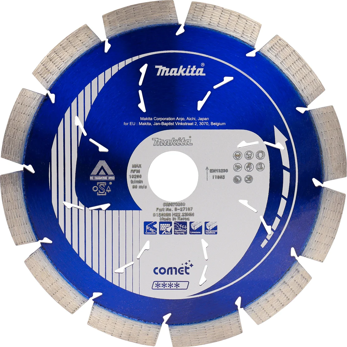 Makita B-27187 Diamantschijf | 150 x 22,23 x 2,2 mm