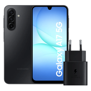 Samsung Galaxy A17 128GB Zwart 5G + Samsung Oplader 25 Watt Zwart