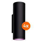 Philips Hue Appear muurlamp White and Color Zwart 4-Pack