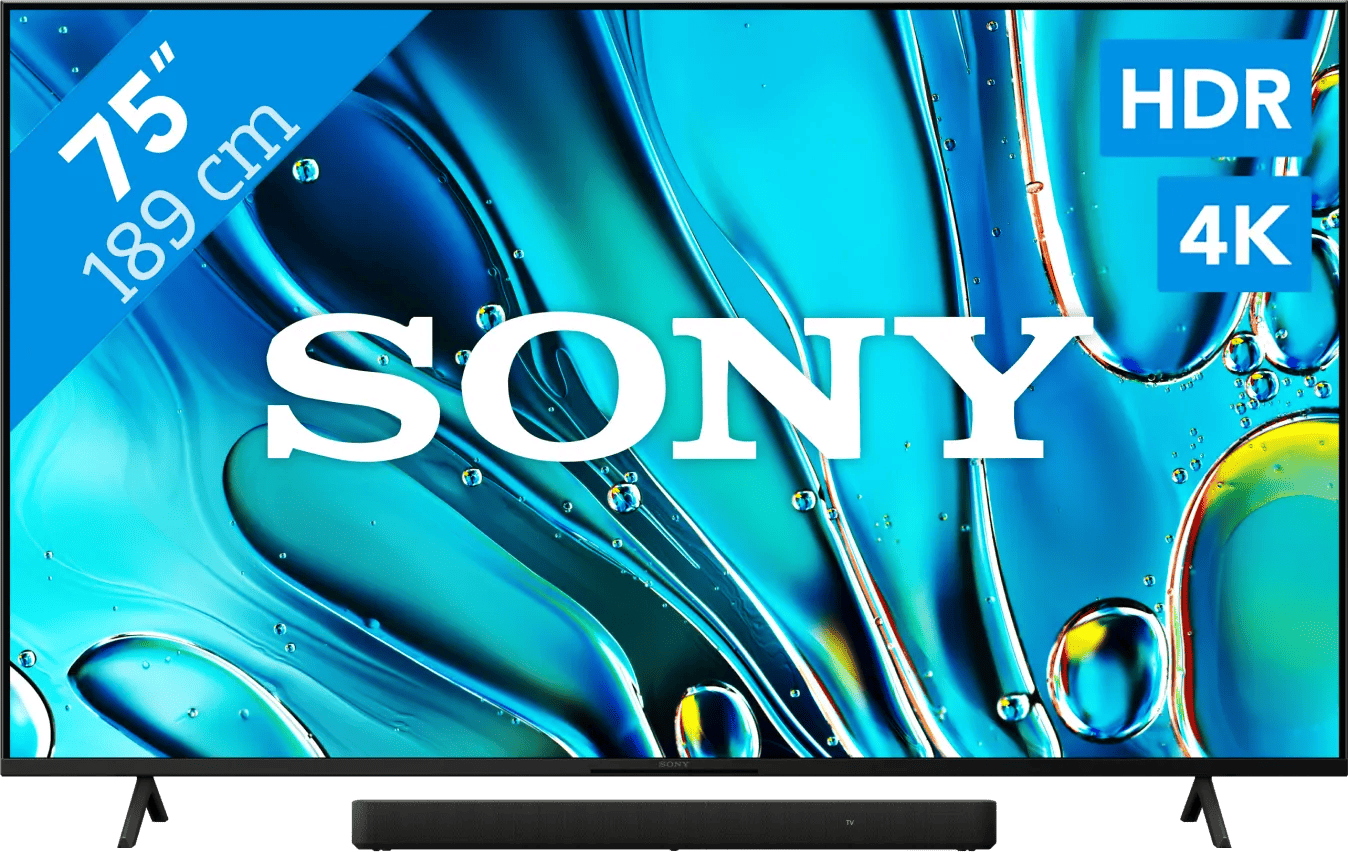 Sony Bravia 3 75" 4K Led (2025) + Sony HT-S2000 Zwart