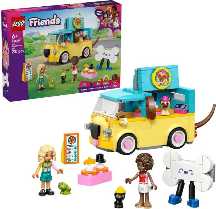 LEGO Friends Bestelwagen met dierenaccessoires 42678