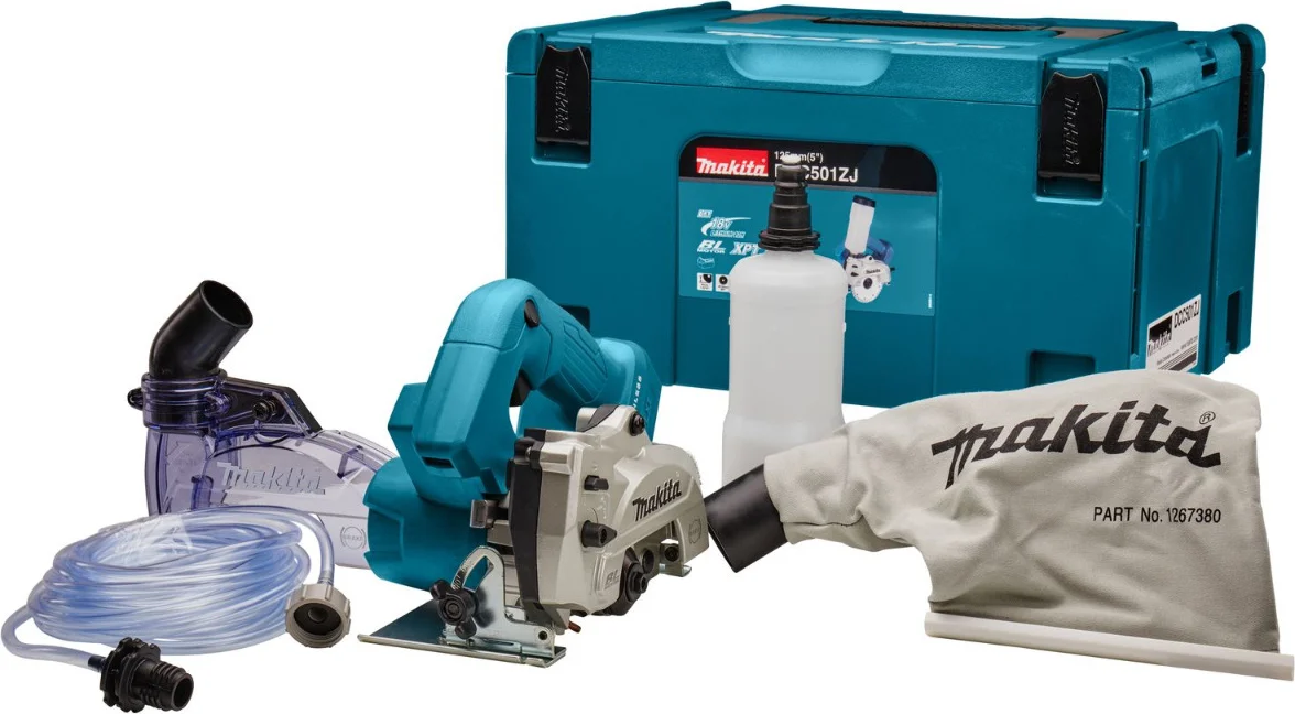 Makita DCC500ZJX6 Accu diamantsnijder 125mm set voor nat & droog 18V Basic Body in Mbox