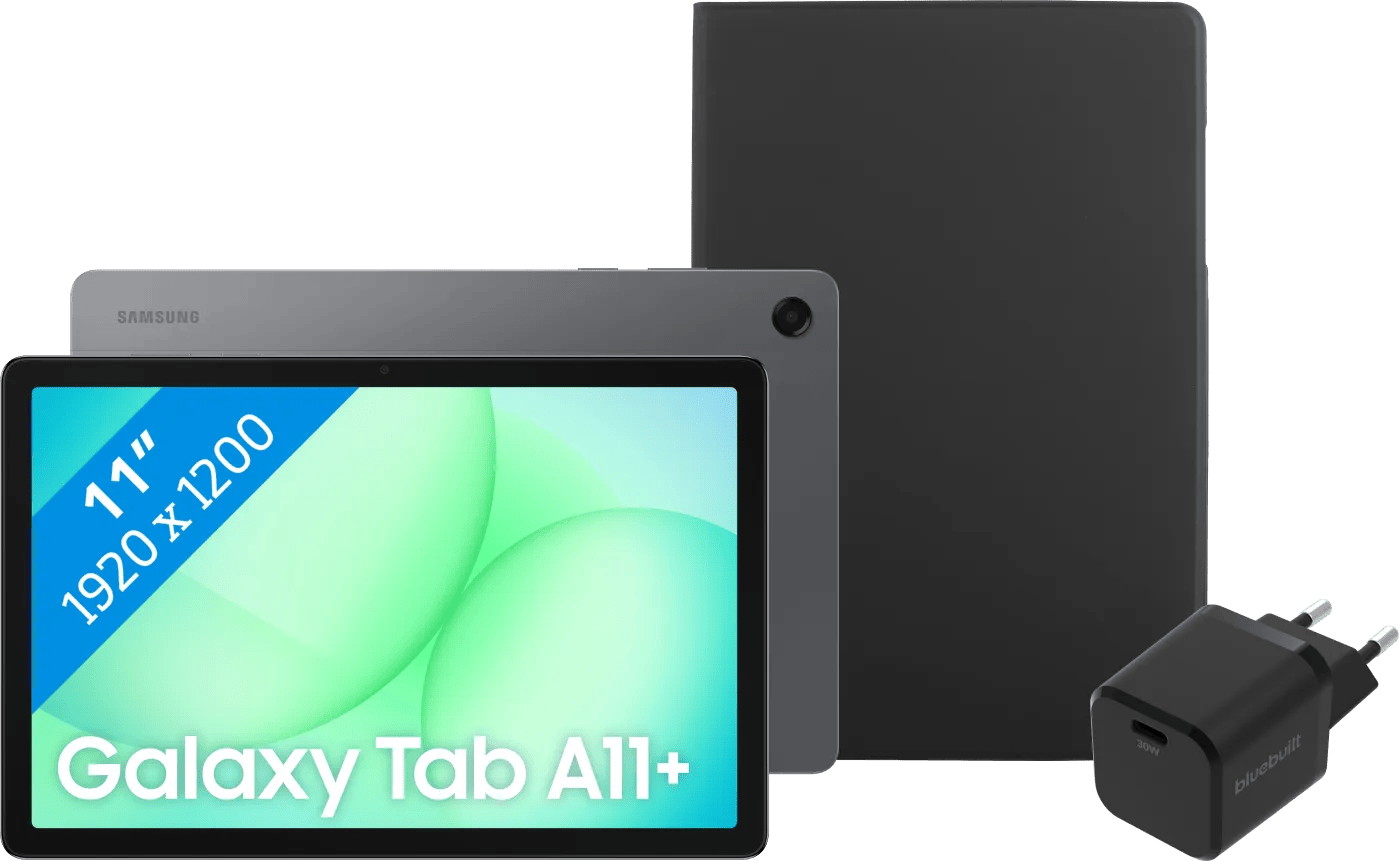 Samsung Galaxy Tab A11 Plus 11 inch 128GB Wifi Grijs + Basis accessoirepakket