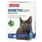 6x Beaphar DIMETHIcare Line-On Anti Vlooiendruppels Kat vanaf 1 kg 6 x 1 ml
