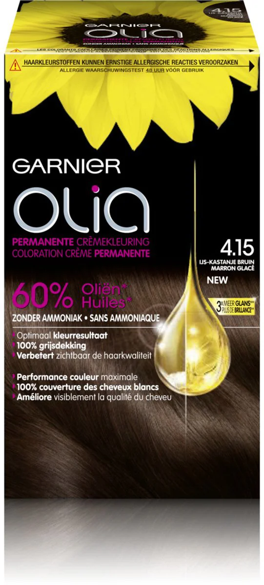 Garnier Olia Permanente Crèmekleuring 4.15 Kastanje Middenbruin