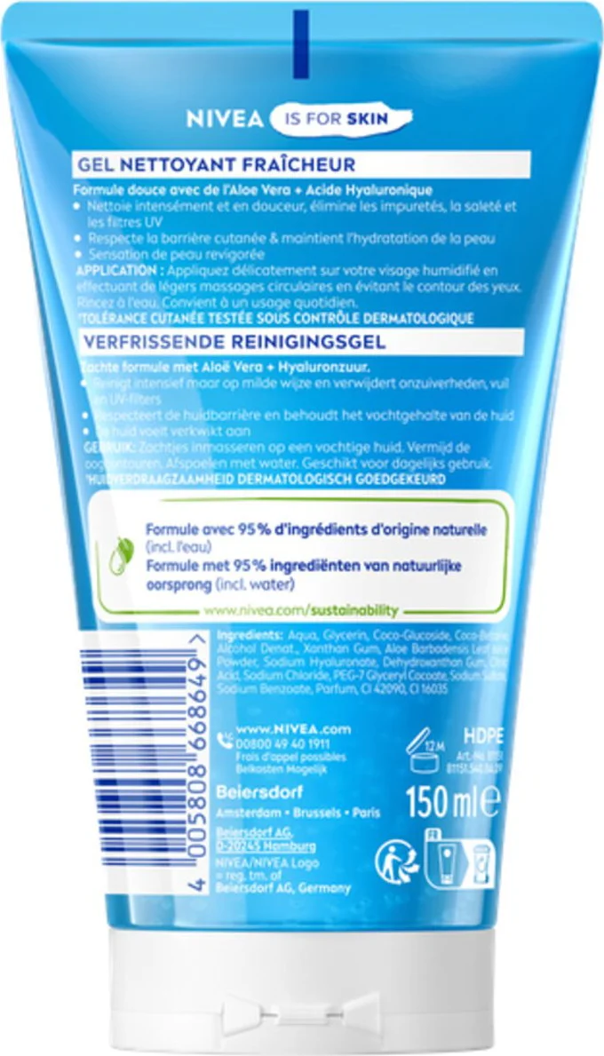 3x NIVEA Reinigingsgel Verfrissend 150 ml