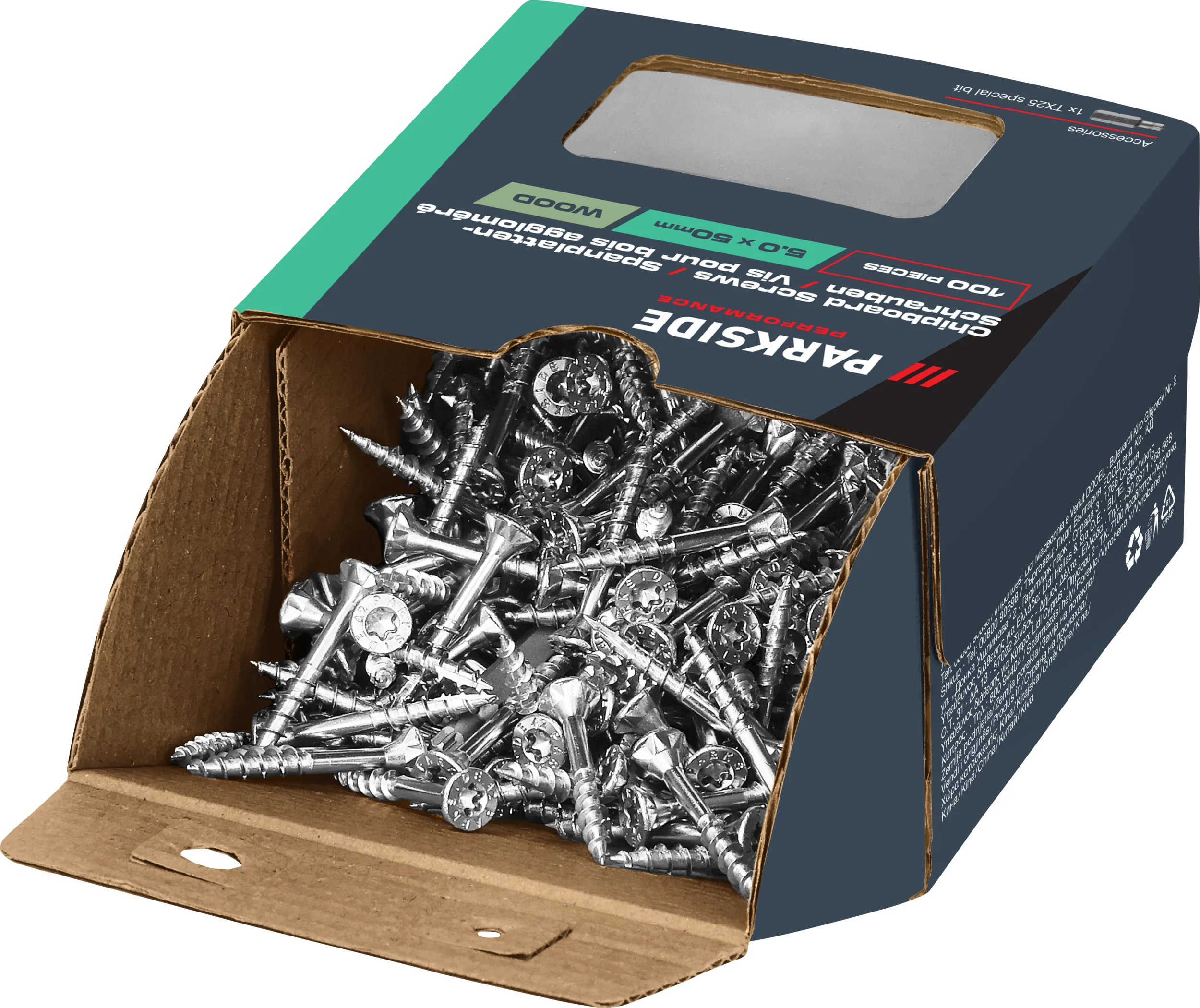 PARKSIDE PERFORMANCE Spaanplaatschroeven (5,0 x 50 mm, TG)