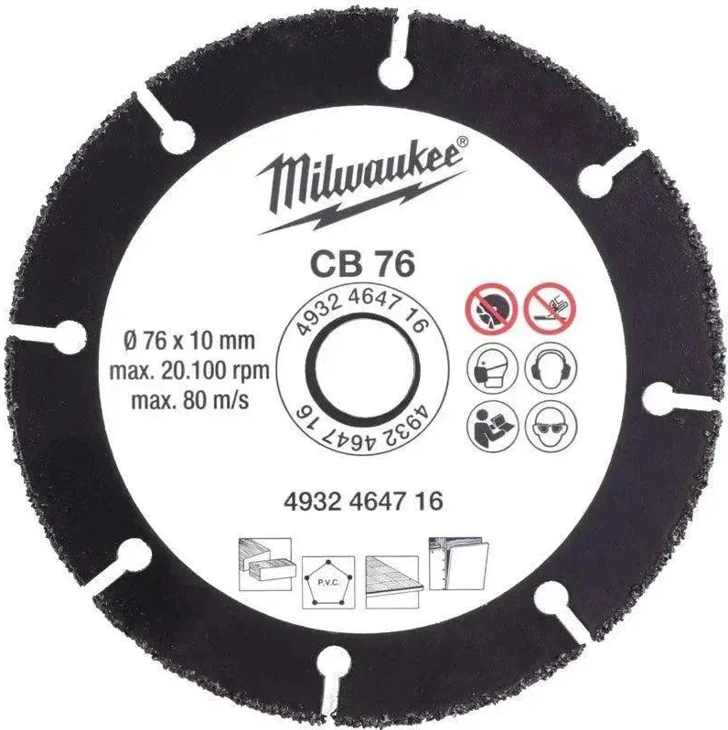 Milwaukee Hardmetalen mes 76 mm CB 76 mm 1 st - 4932464716