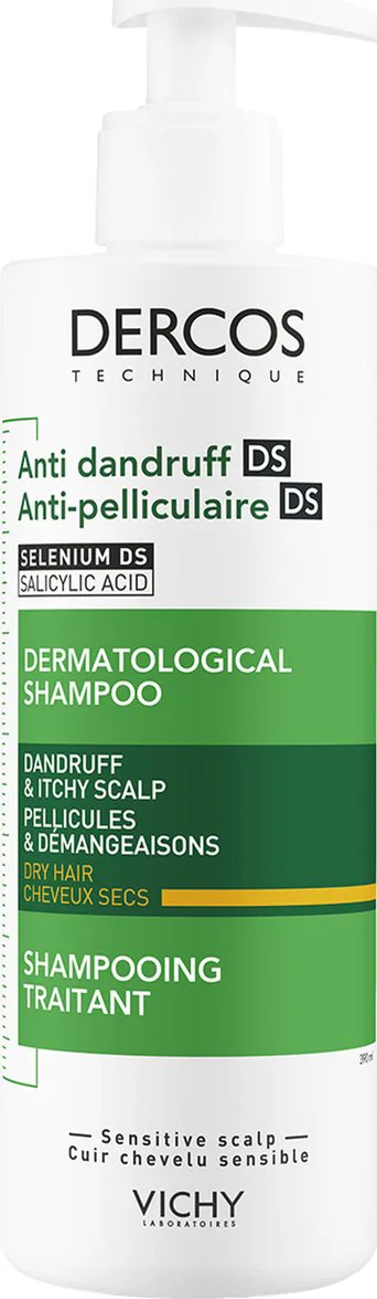 Vichy Dercos Technique Anti-Roos DS Shampoo - Droog haar 390ML