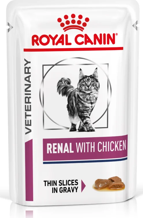 24x Royal Canin Kattenvoer Nat Renal Kip 85 gr