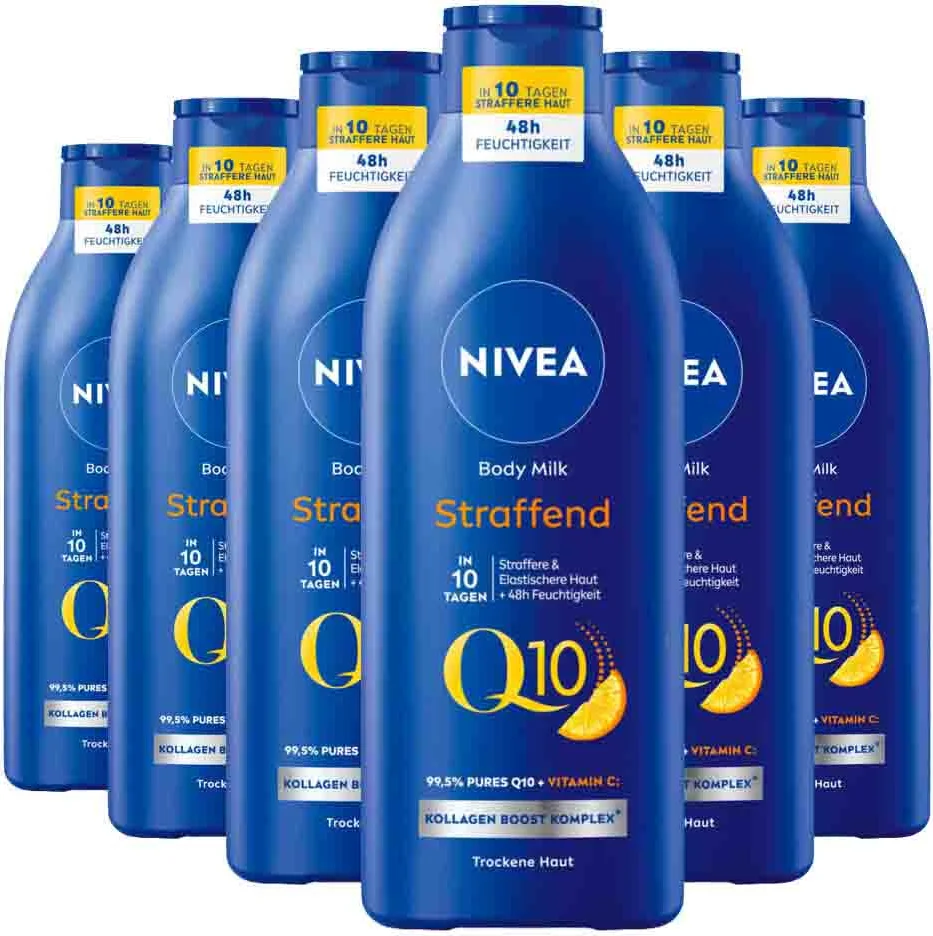 6x NIVEA Body Lotion Firming Milk Q10 400 ml
