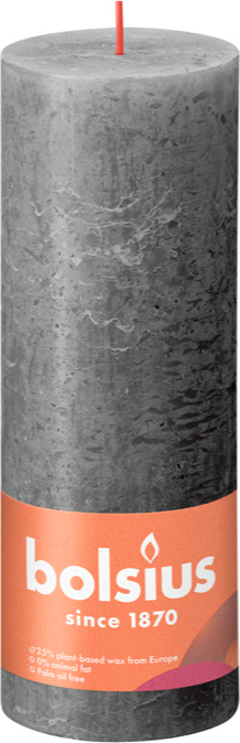 Bolsius Rustiek Stompkaars Stormy Grey 190/68