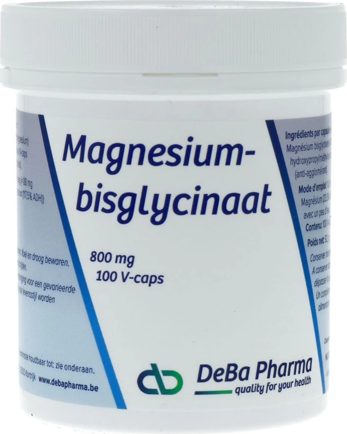 DeBa Pharma Magnesiumbisglycinaat Capsules 100VCP