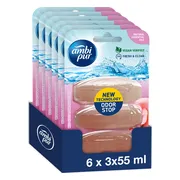 6x Ambi Pur Toiletblok Navulling Wilde Roos & Grapefruit 3 stuks
