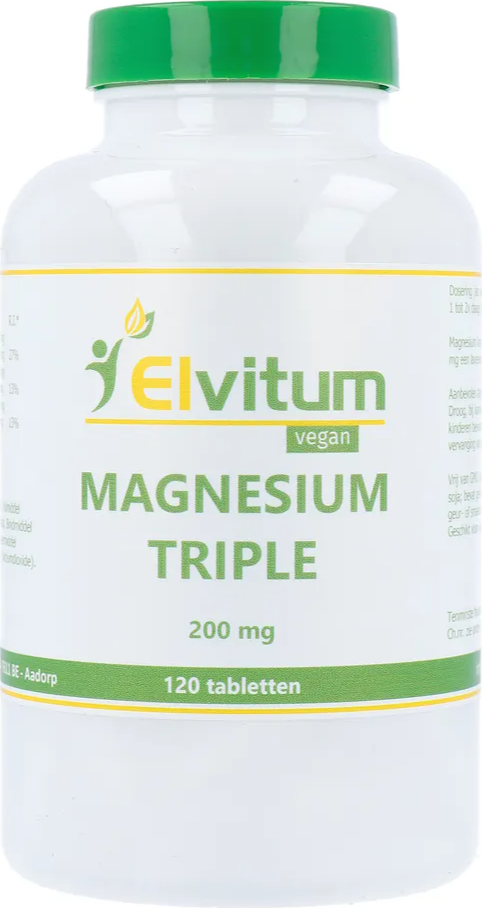 Elvitum Magnesium Triple 200mg Tabletten 120TB