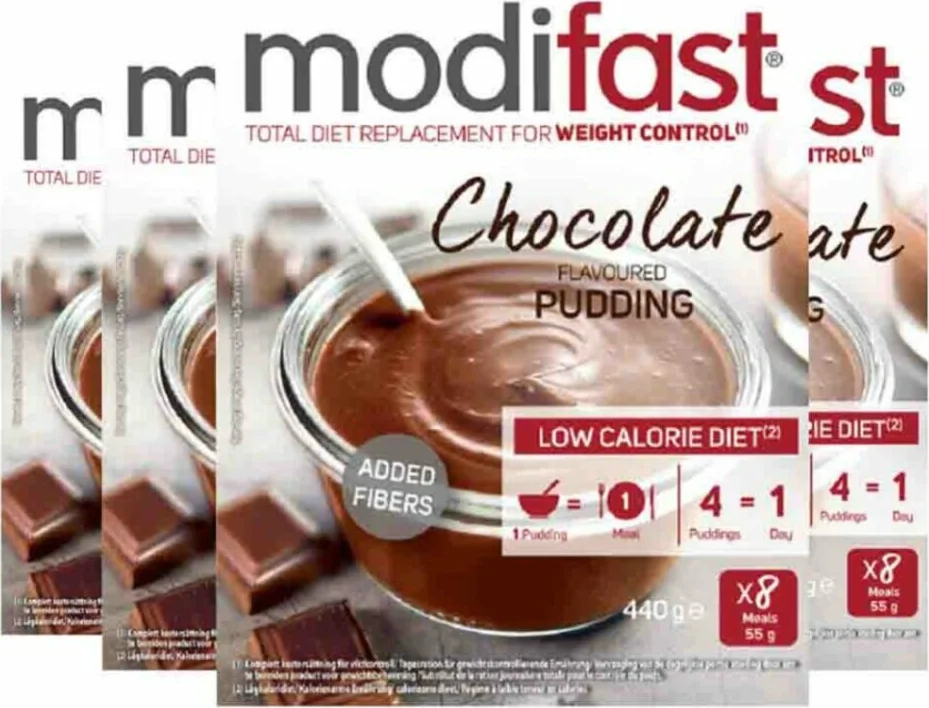 4x Modifast Weight Control Pudding Chocolade 8 x 55 gr