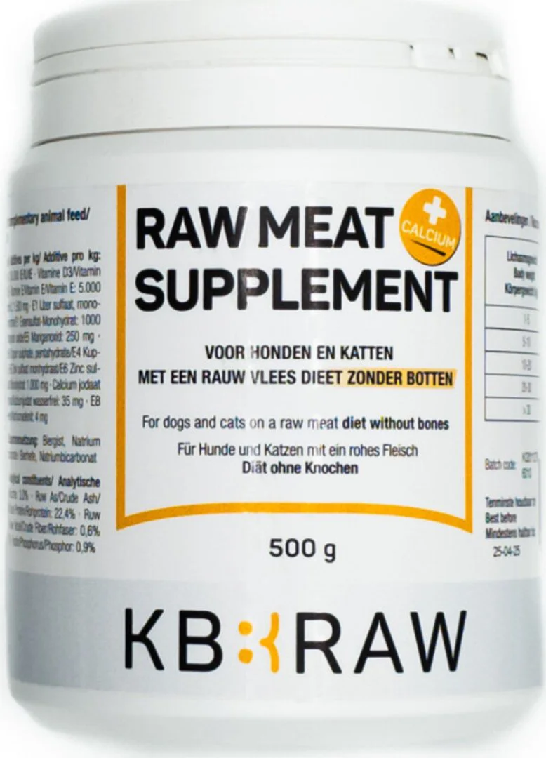 Kiezebrink Extra Raw Meat Supplement Calcium 500 gr