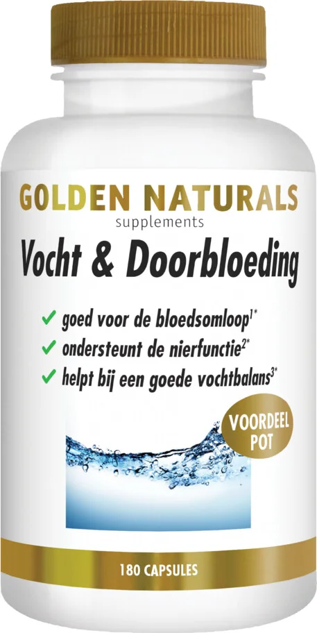 2x Golden Naturals Vocht & Doorbloeding 180 vegacapsules