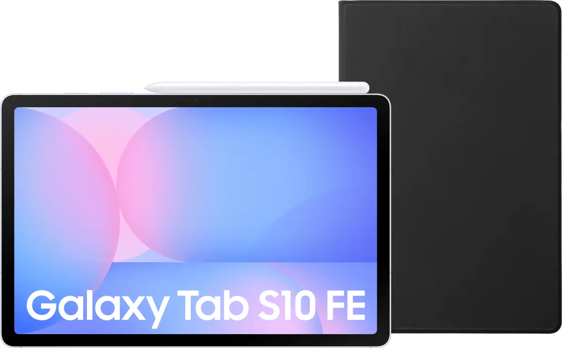 Samsung Galaxy Tab S10 FE 10,9 inch 256GB Wifi Lichtblauw + BlueBuilt Book Case Zwart