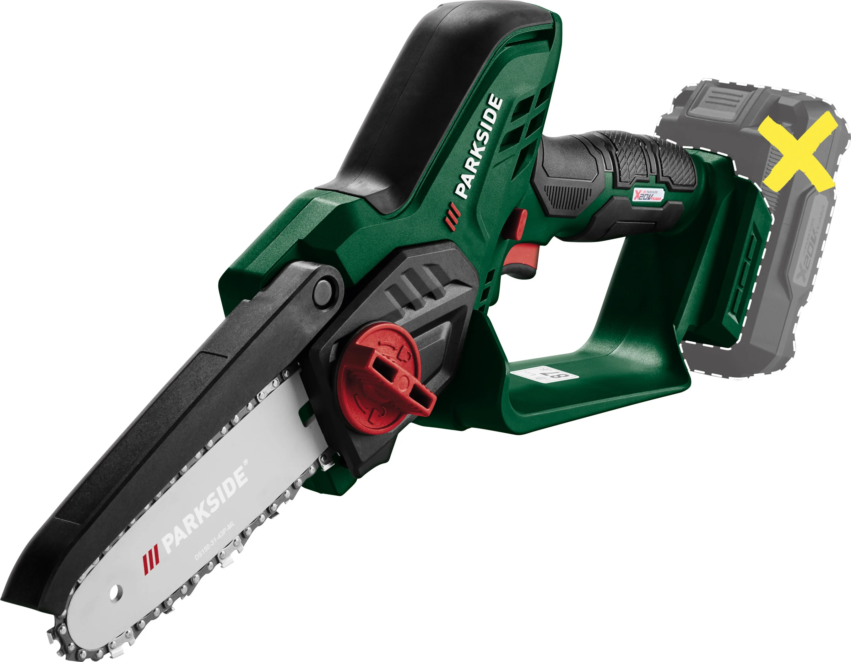 PARKSIDE Accu-minikettingzaag 20 V zonder accu en lader