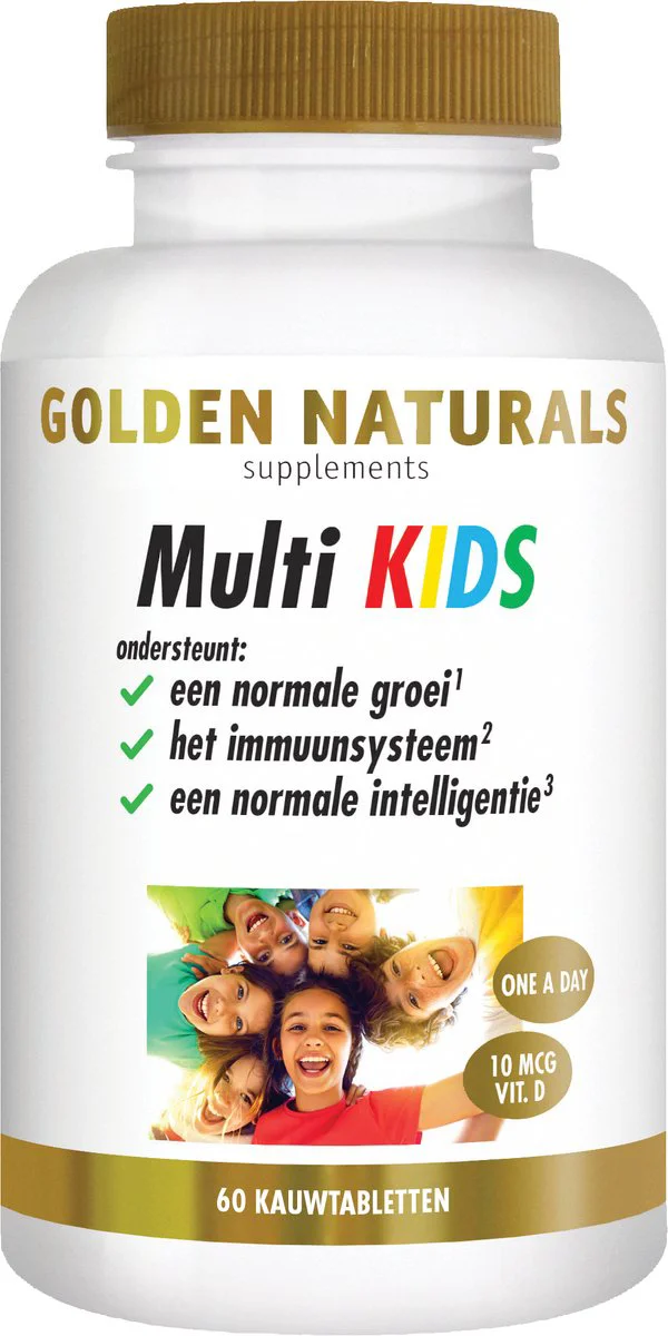Golden Naturals Multi Strong Gold Kids 60 kauwtabletten