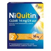 Niquitin Clear Pleisters 14mg Stap 2 7ST