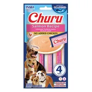 Inaba Hondensnack Churu Puree Dog Fish Salmon 4 x 14 gr