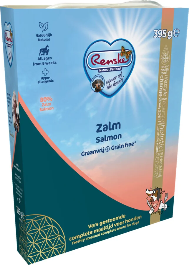 Renske Vers Gestoomd Complete Menu Hondenvoer Nat Zalm Graanvrij 395 gr