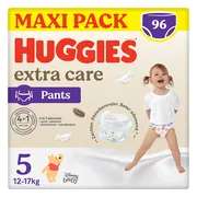 Huggies® Extra Care baby luierbroekjes, Maat 5 (12 tot 17kg), 96 luiers met zachte elastische tailleband en Disney designs, Maxi Pack