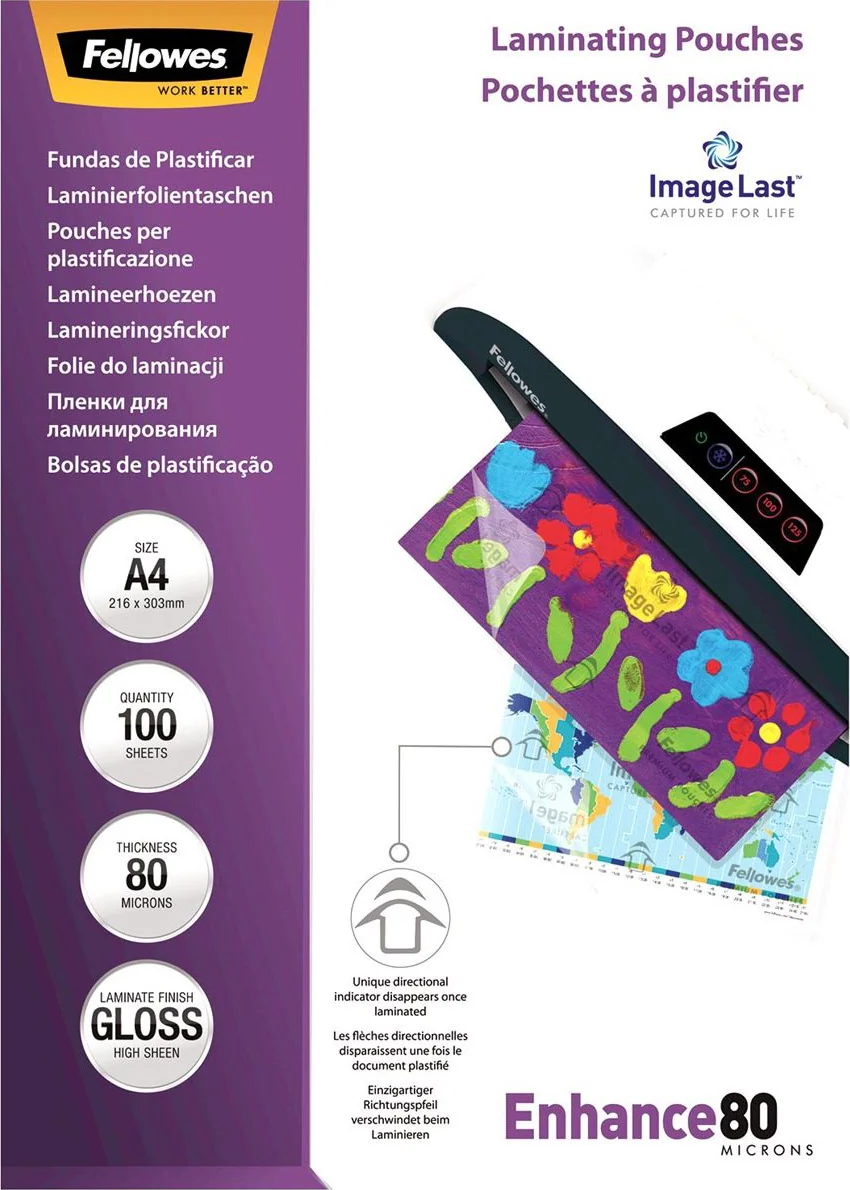 Fellowes Lamineerhoezen Enhance 80 mic A4 (100 stuks)