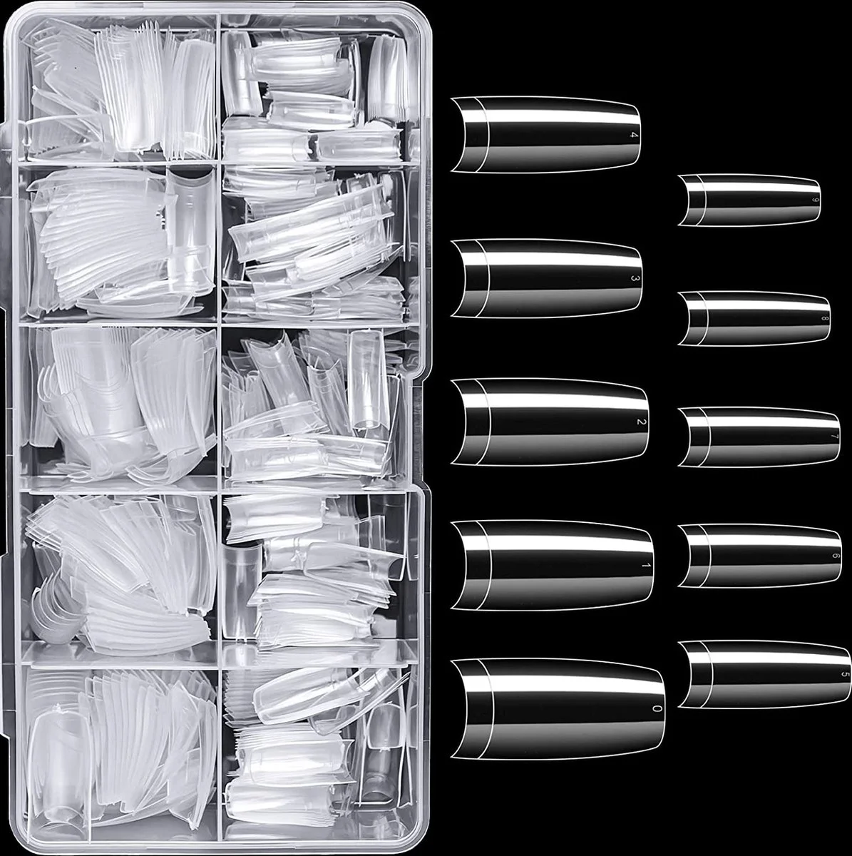 Igoods Nepnagels - Plaknagels - Kunstnagels - Nageltips - Transparant - 100 Stuks