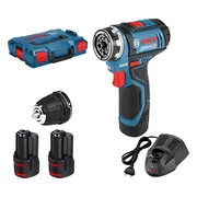 Bosch Professional GSR 12V-15 FC FlexiClick schroefboormachine +1 hulpstuk 12V 2.0Ah in L-Boxx - 06019F6001