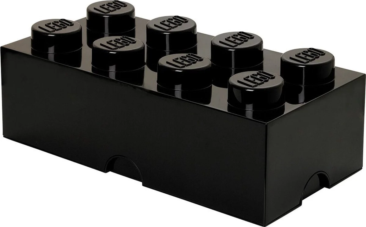 LEGO Opbergsteen met 8 noppen - zwart