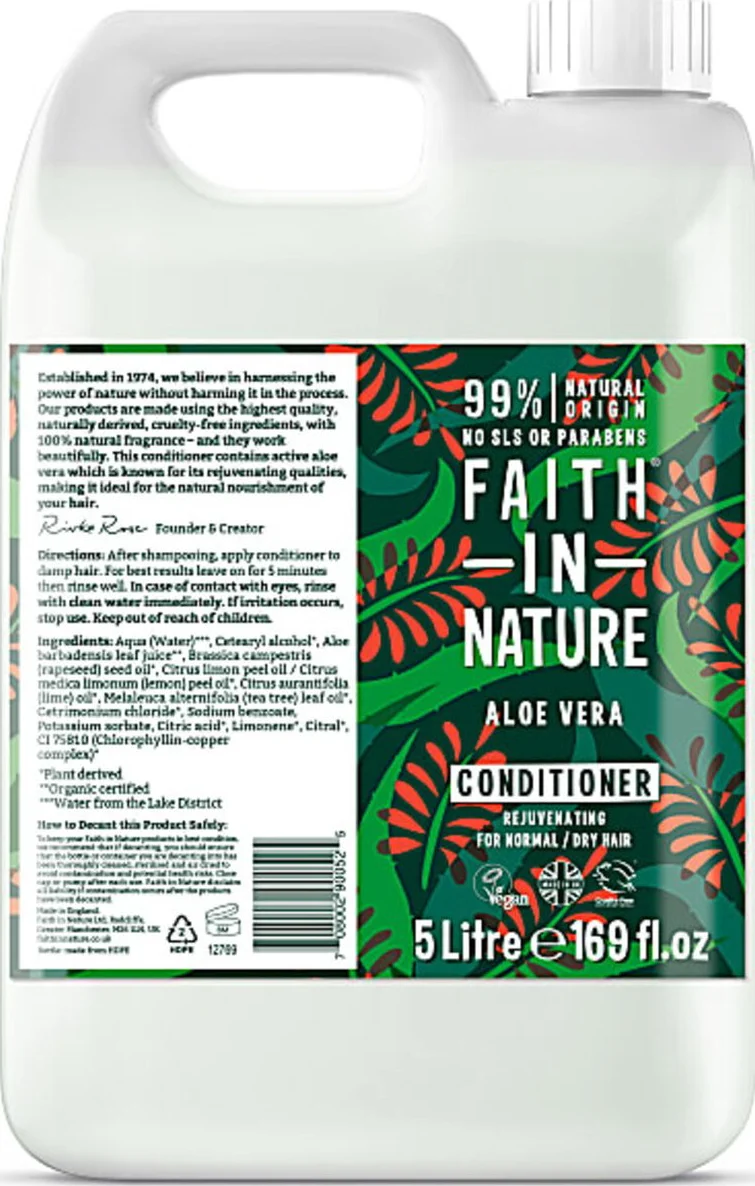 Faith In Nature Aloë Vera Conditioner Navulverpakking 5LT