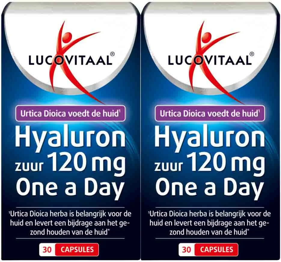 2x Lucovitaal Hyaluronzuur 120mg One A Day 30 capsules