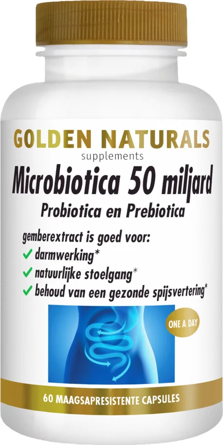 2x Golden Naturals Microbiotica 50 Miljard 60 vegacapsules