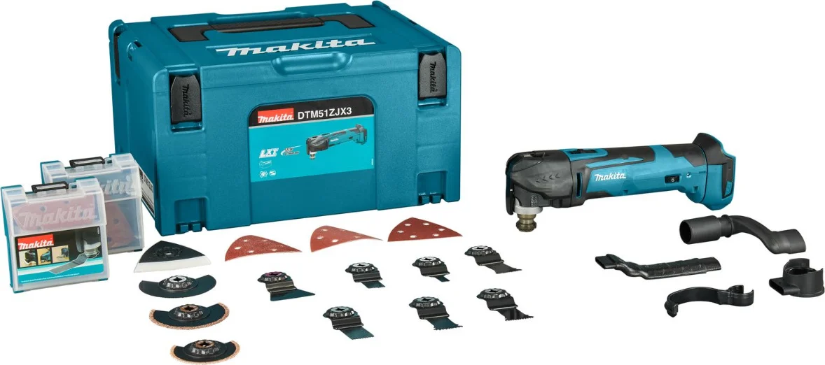 Makita DTM51ZJX3 Accu multitool + accessoires 18V Basic Body in Mbox