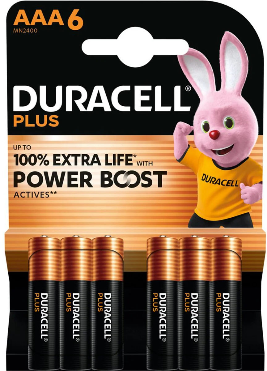 10x Duracell Alkaline Batterijen Mainline Bst AAA 6 stuks