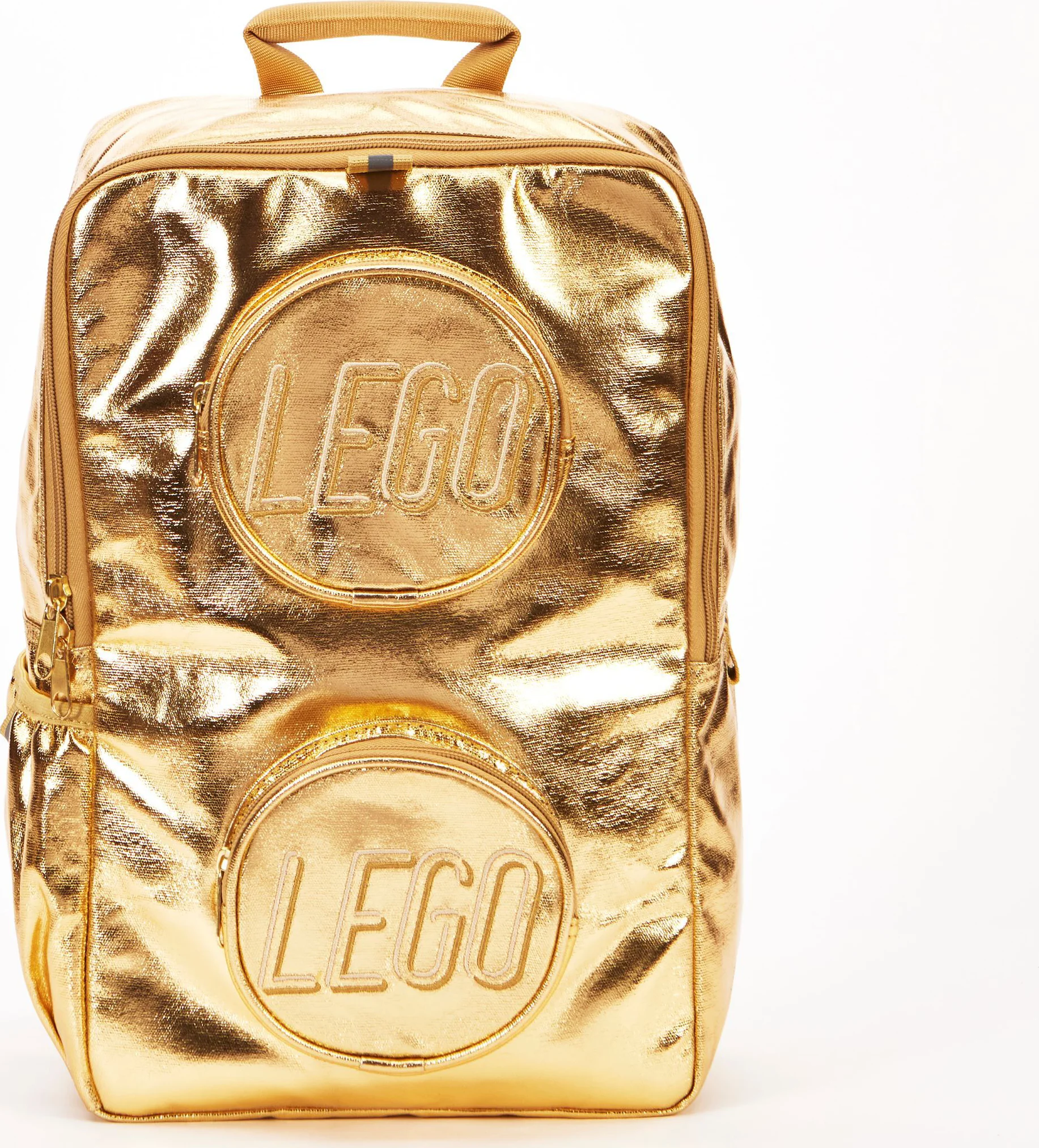 LEGO Rugzak in de vorm van een steen - metallic goud