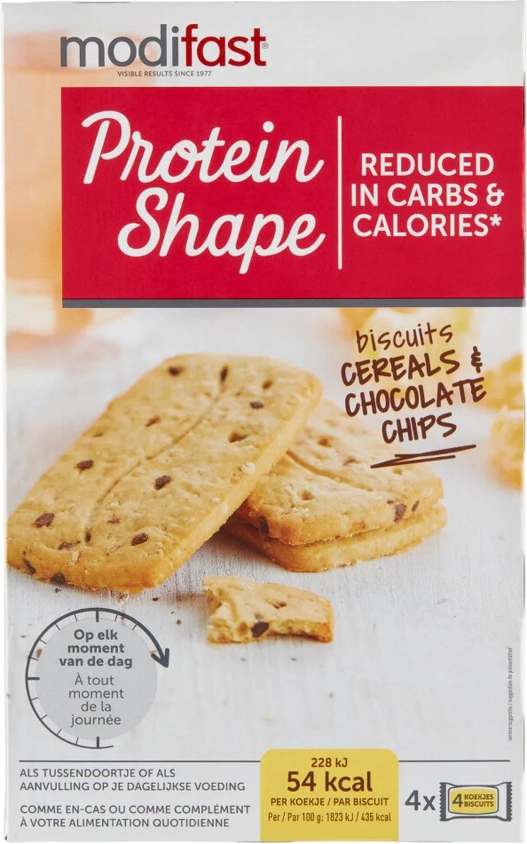 3x Modifast Protein Shape Koekjes Graan-Chocolade 4 x 50 gr