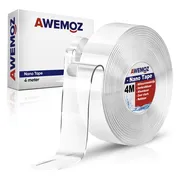 AWEMOZ Dubbelzijdig Tape - 4 meter x 25mm x 2mm - Montagetape - Nano Tape - Plakband Extra Sterk - Transparante Tape Extra Sterk - Klussen - Waterdicht en Herbruikbaar