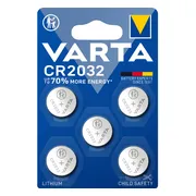 Varta LITHIUM Coin Batterijen CR2032 Blister 5 stuks