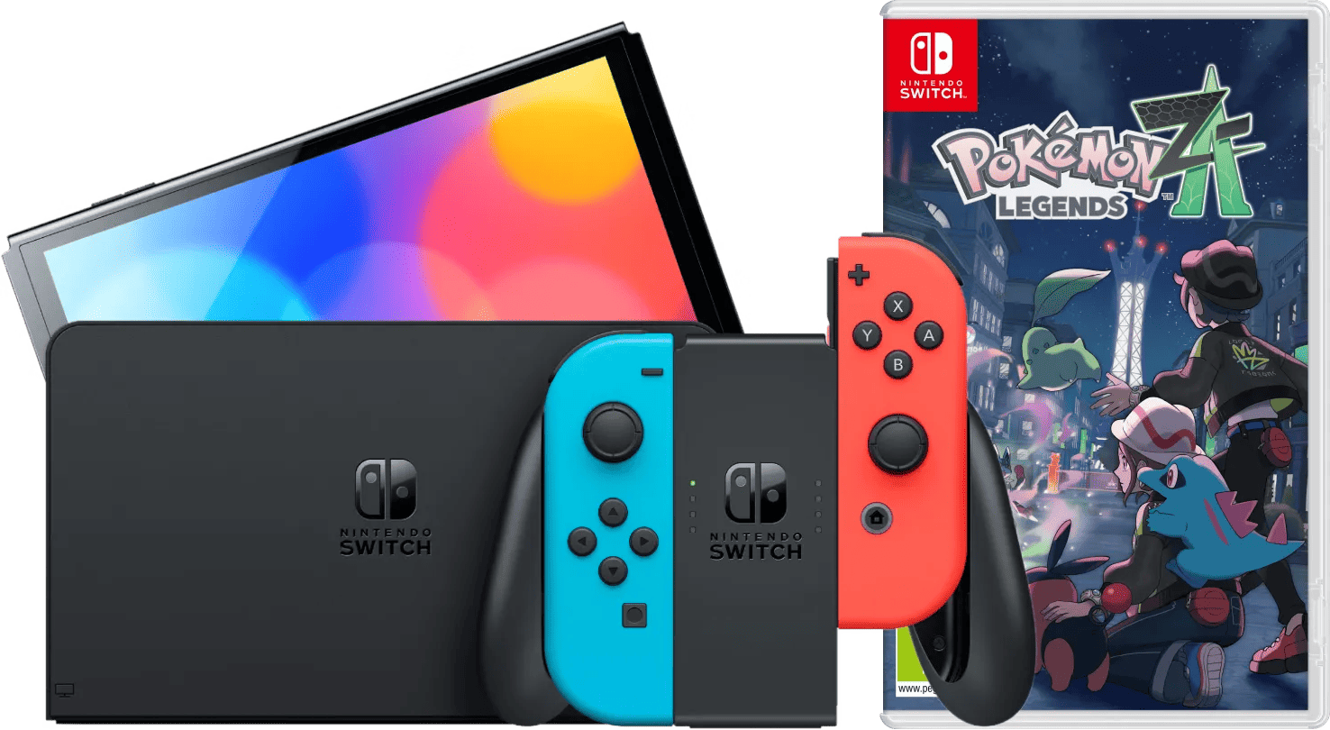 Nintendo Switch OLED Blauw/Rood + Pokémon Legends: Z-A