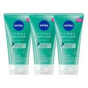 3x NIVEA Derma Skin Clear Gezichtsscrub 150 ml
