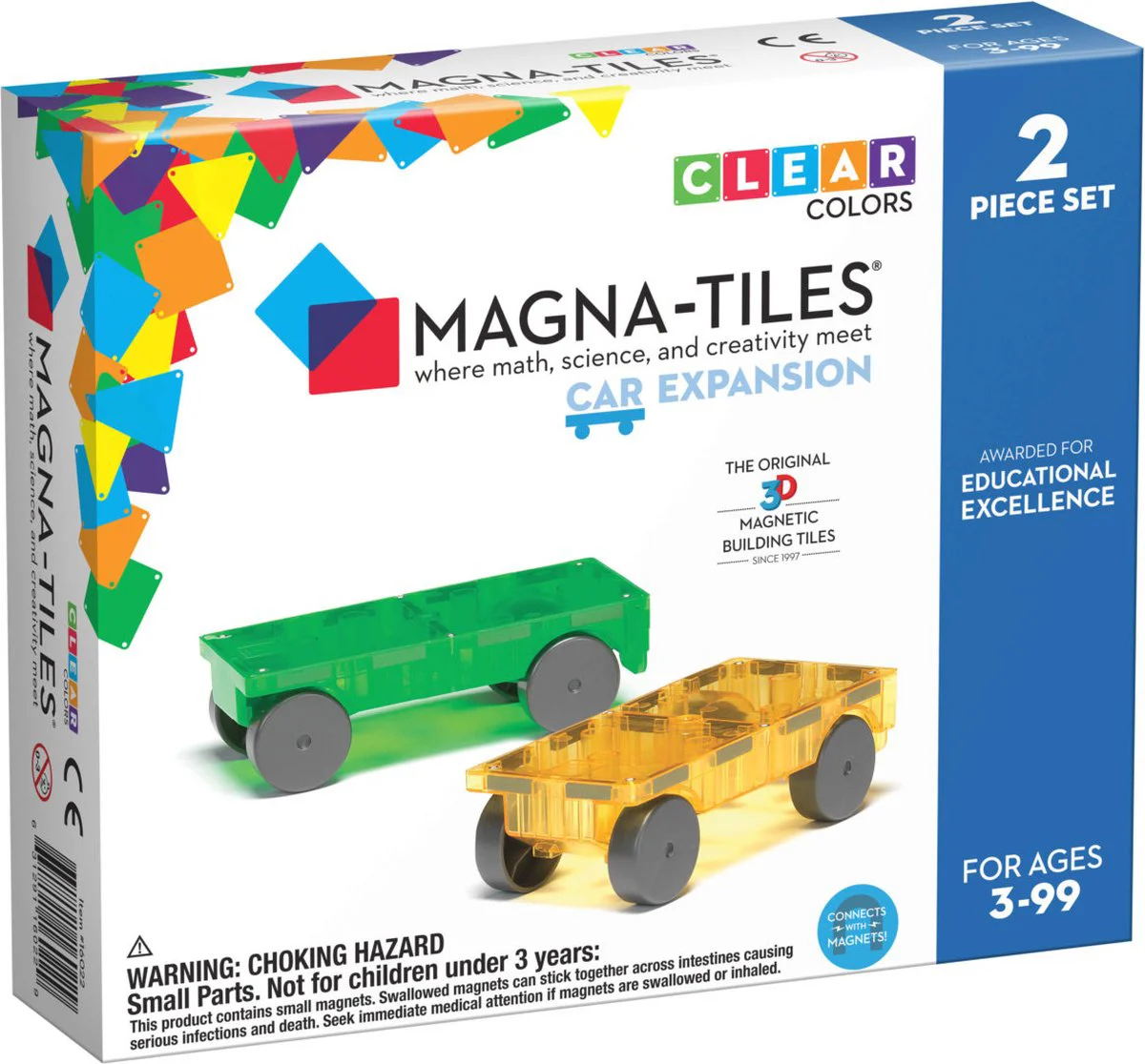 Magna-Tiles | Cars Groen & Geel 2 Stuks Set